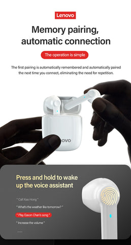 Lenovo XT89 Bluetooth Headphones White