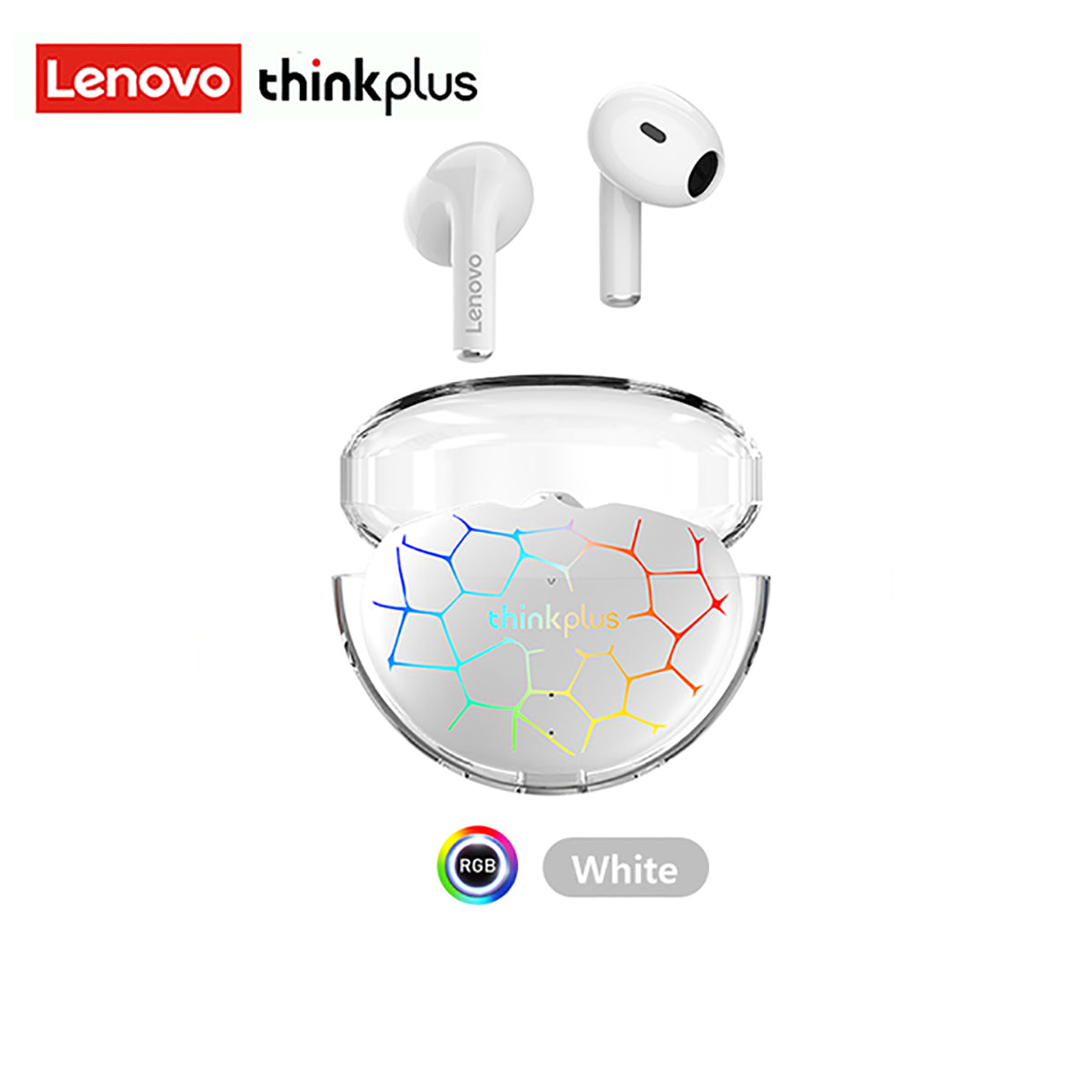 Lenovo LP80 Pro Bluetooth Headphones White RGB