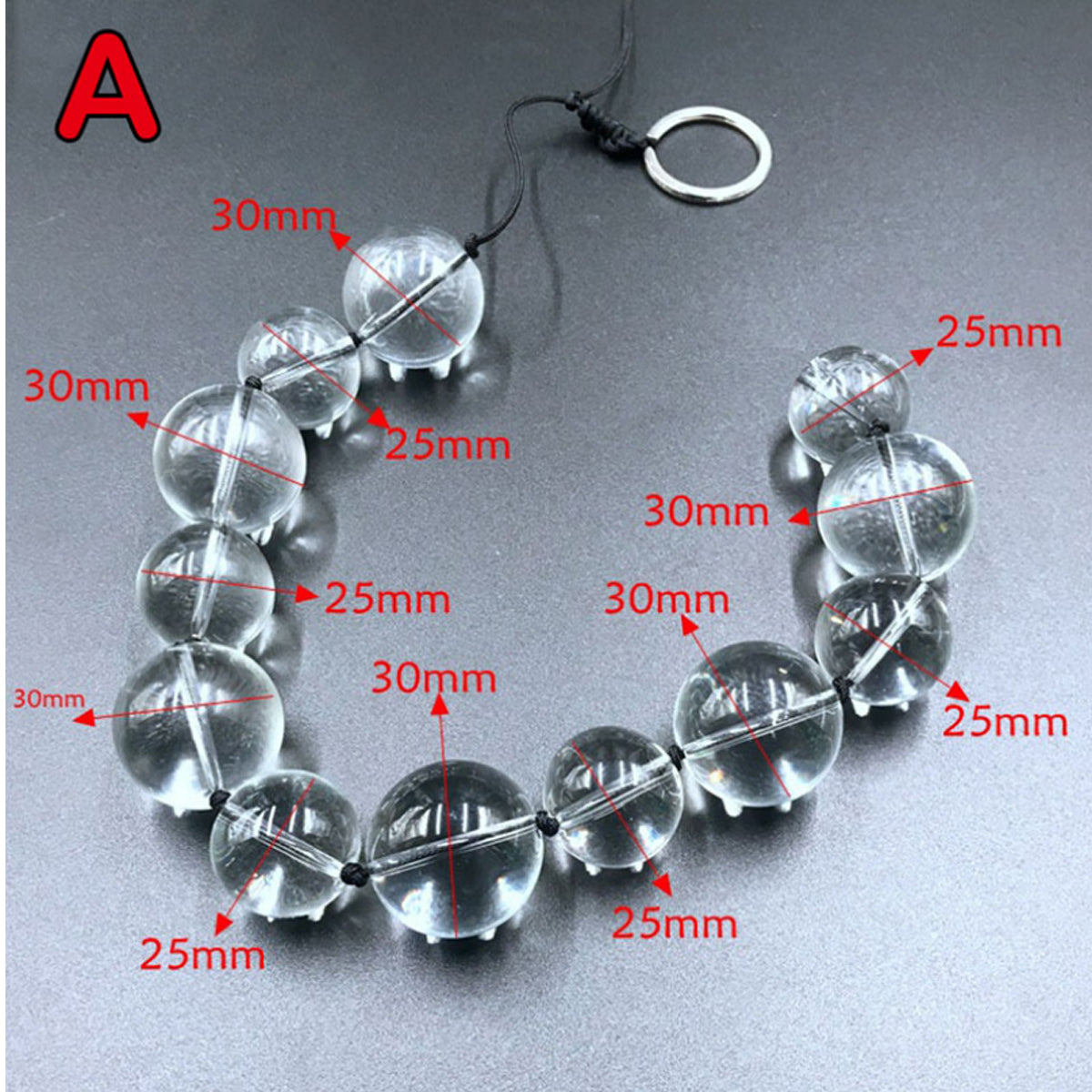TPFSecret glass anal beads anal beads for men and women - different lengths and diameters