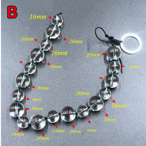 TPFSecret glass anal beads anal beads for men and women - different lengths and diameters