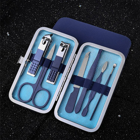 TPFBeauty manicure &amp; pedicure set 7 pieces made of faux leather - various colors