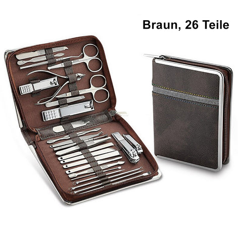 TPFBeauty manicure &amp; pedicure set 26 pieces made of faux leather - various colors