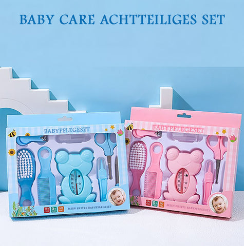 TPFBeauty 8-Piece Baby Care Set with Bath Thermometer, Assorted Colors