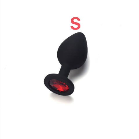 TPFSecret Jewel Silicone Anal Plug - Red Gemstone - Various Sizes