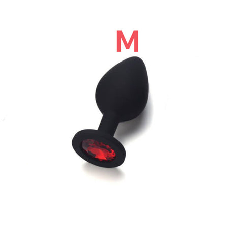 TPFSecret Jewel Silicone Anal Plug - Red Gemstone - Various Sizes
