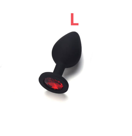 TPFSecret Jewel Silicone Anal Plug - Red Gemstone - Various Sizes