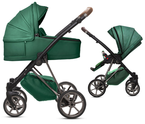 TPFLiving 2in1 Kinderwagen Royal Kunstleder
