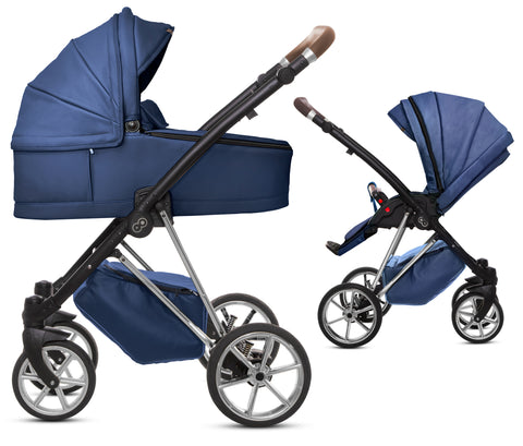 TPFLiving 2in1 Kinderwagen Royal Kunstleder
