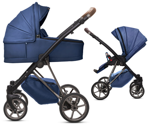 TPFLiving 2in1 Kinderwagen Royal Kunstleder