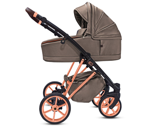 TPFLiving 3in1 Kinderwagen Royal Kunstleder