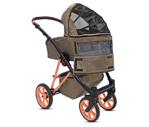 TPFLiving 3in1 Kinderwagen Royal Kunstleder