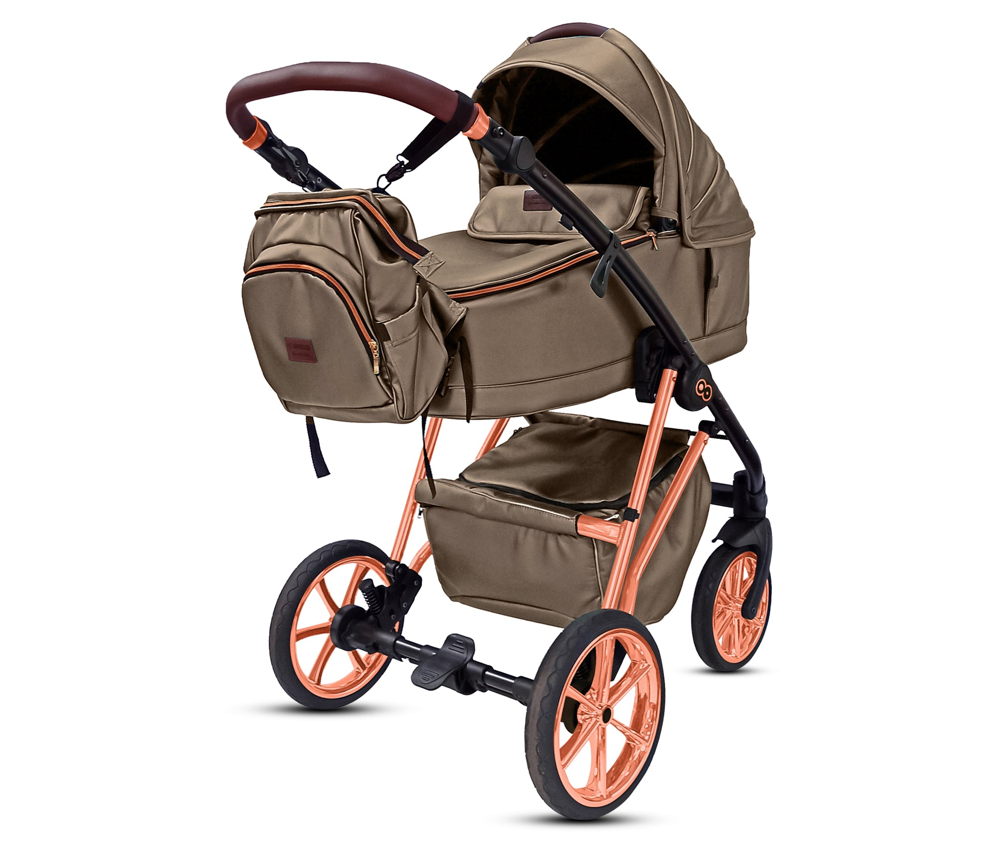 TPFLiving 3in1 Kinderwagen Royal Kunstleder