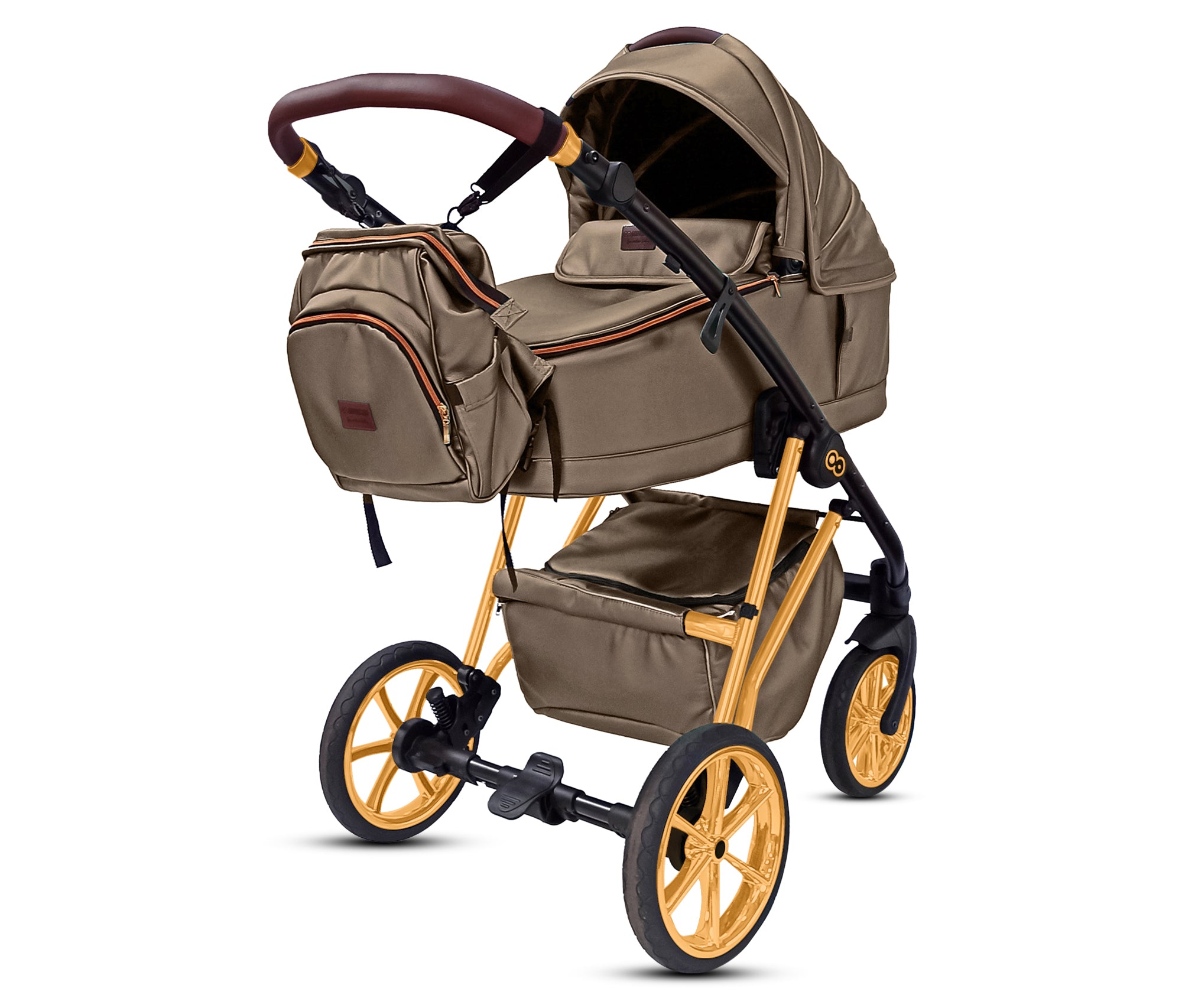 TPFLiving 3in1 Kinderwagen Royal Kunstleder