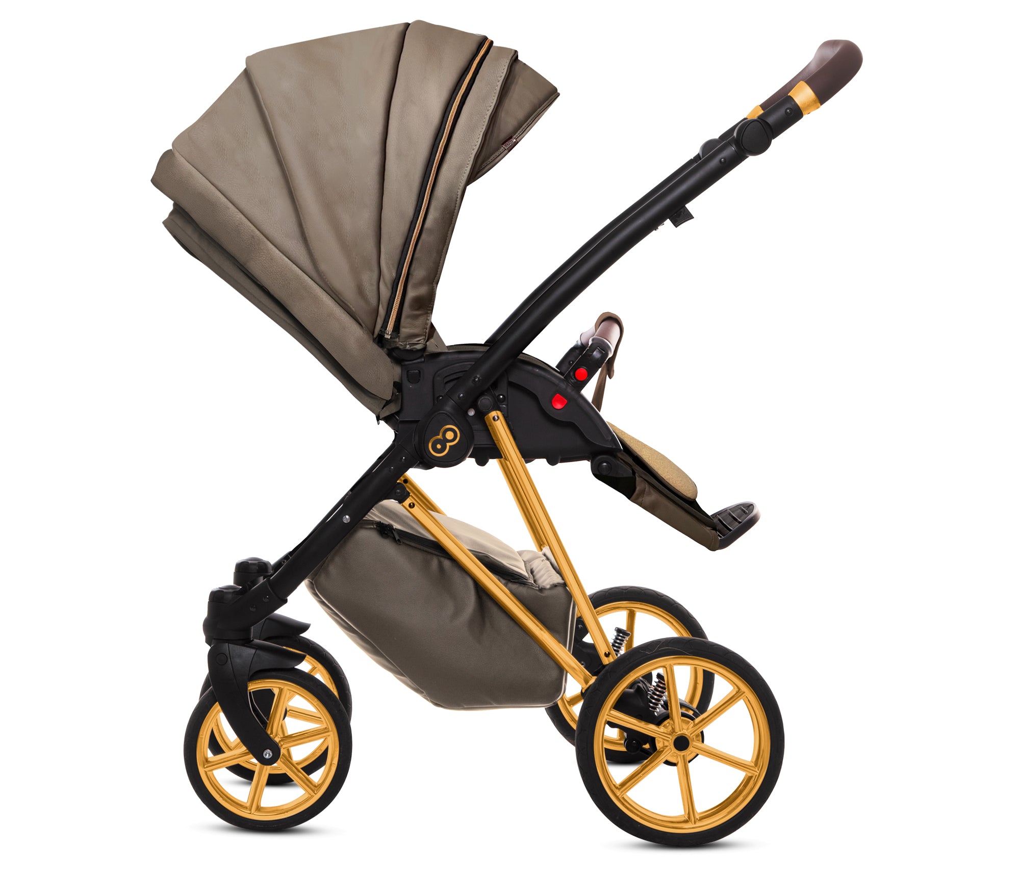 TPFLiving 3in1 Kinderwagen Royal Kunstleder