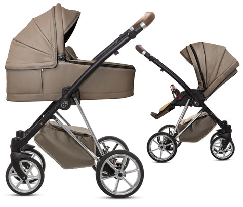 TPFLiving 2in1 Kinderwagen Royal Kunstleder