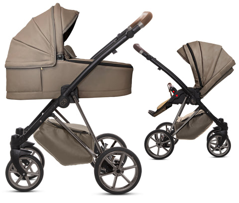 TPFLiving 2in1 Kinderwagen Royal Kunstleder