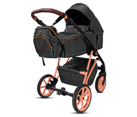 TPFLiving 3in1 Kinderwagen Royal Kunstleder
