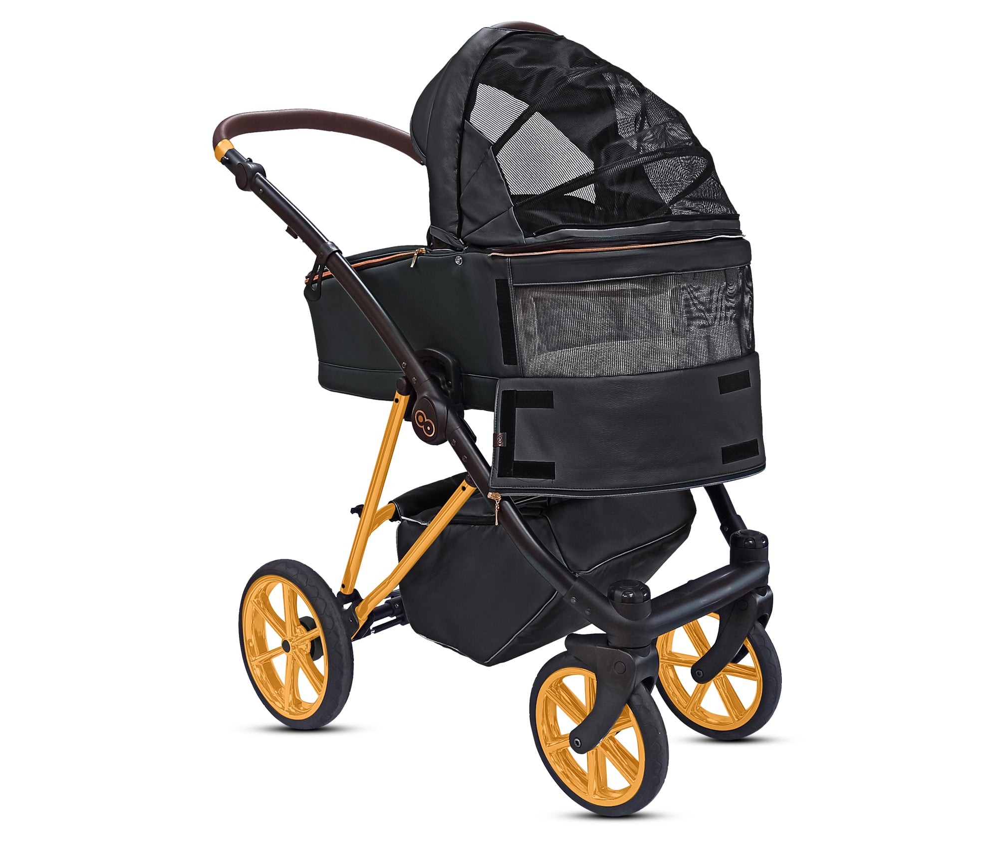 TPFLiving 3in1 Kinderwagen Royal Kunstleder