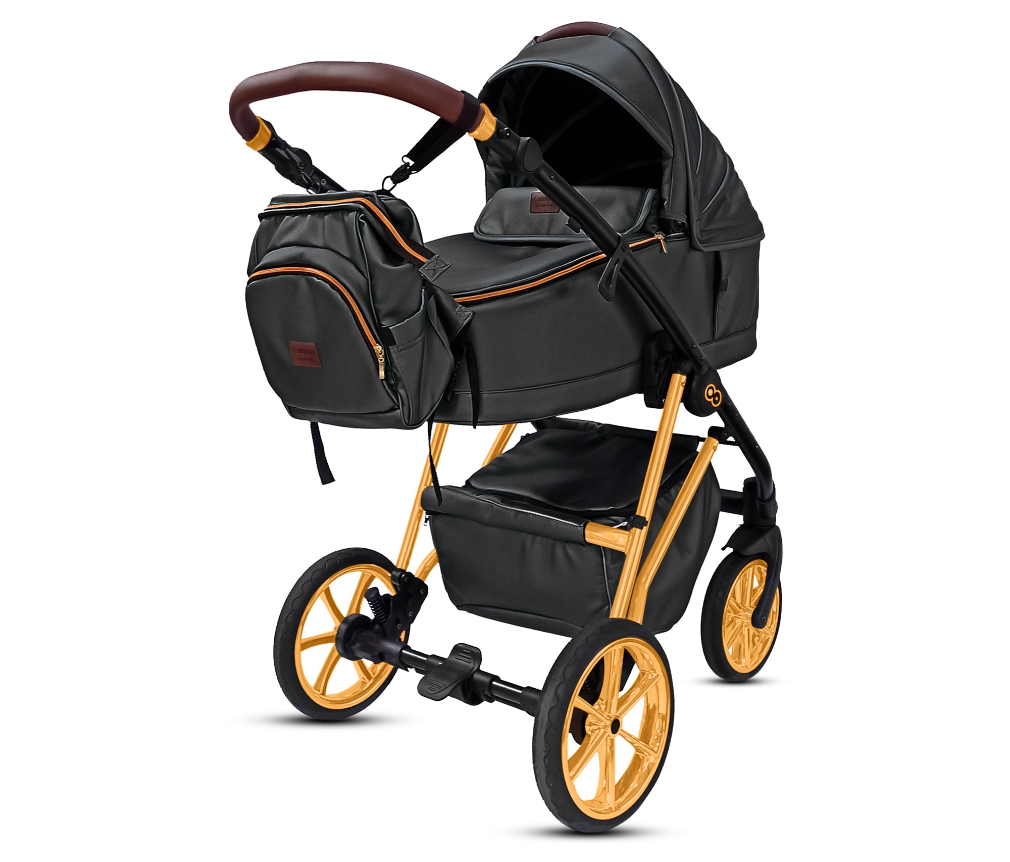TPFLiving 3in1 Kinderwagen Royal Kunstleder