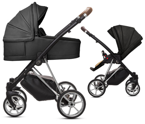 TPFLiving 2in1 Kinderwagen Royal Kunstleder