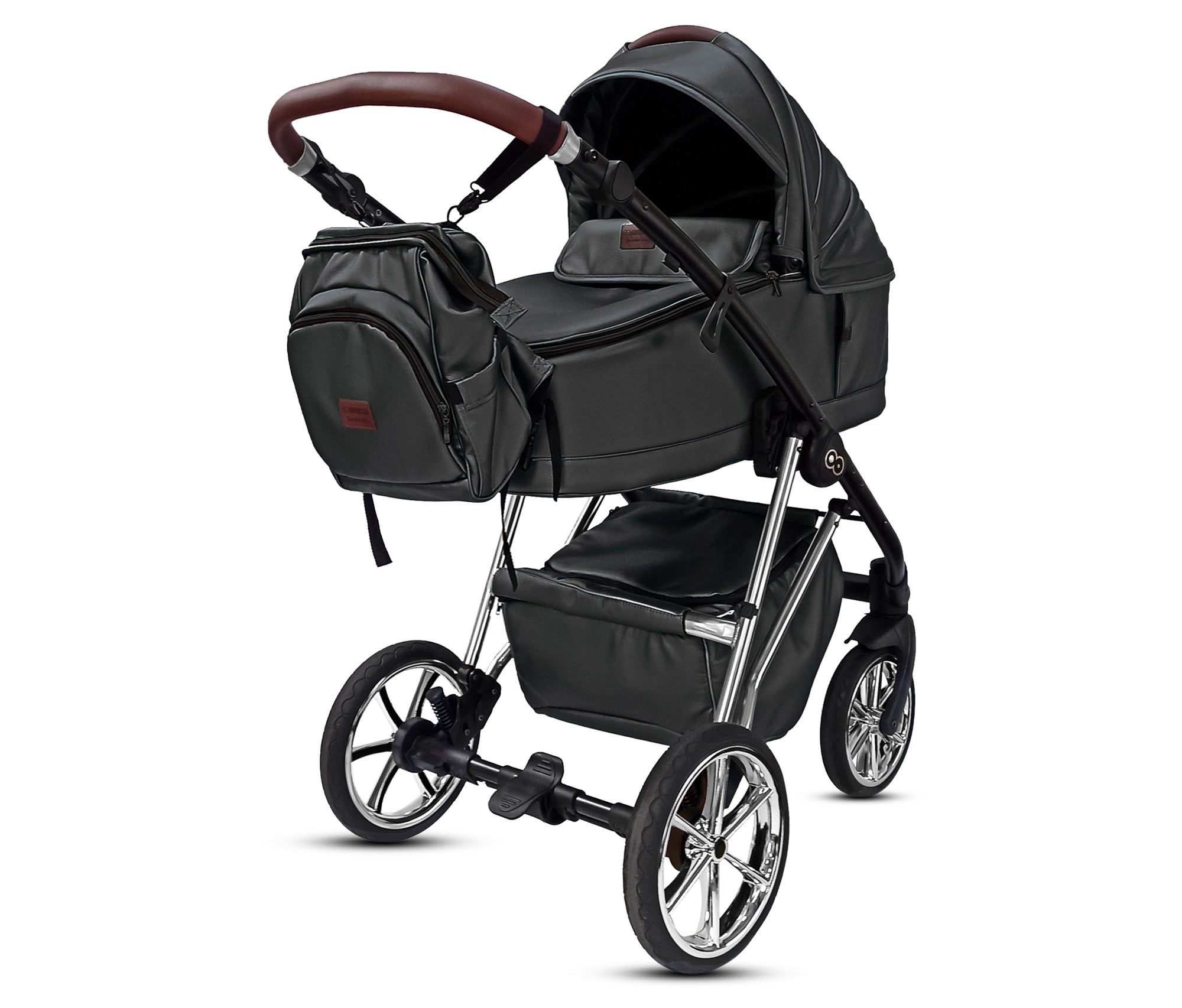 TPFLiving 3in1 Kinderwagen Royal Kunstleder