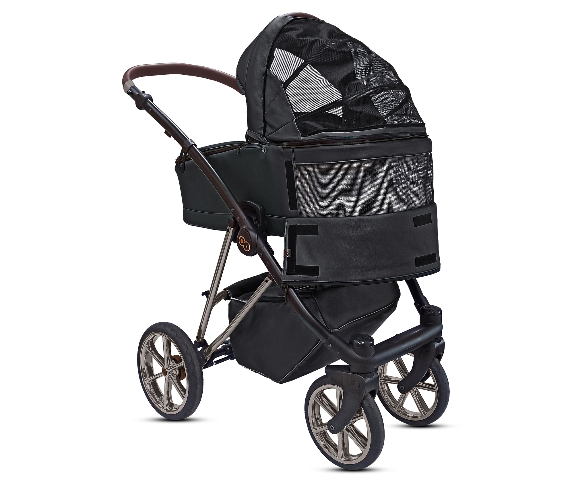 TPFLiving 3in1 Kinderwagen Royal Kunstleder