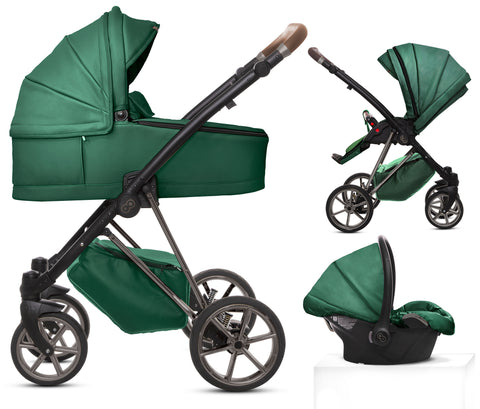 TPFLiving 3in1 Kinderwagen Royal Kunstleder