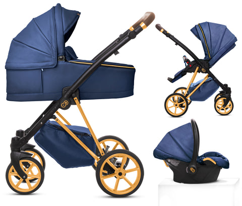 TPFLiving 3in1 Kinderwagen Royal Kunstleder