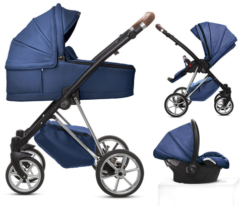 TPFLiving 3in1 Kinderwagen Royal Kunstleder