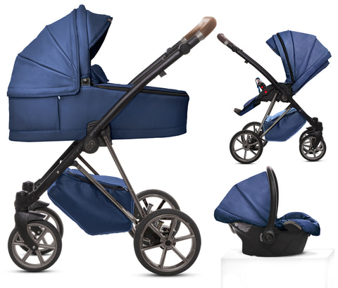 TPFLiving 3in1 Kinderwagen Royal Kunstleder