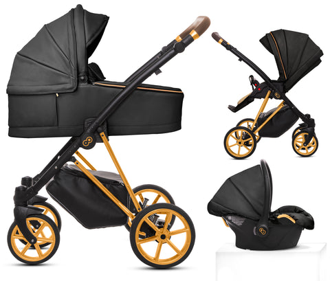 TPFLiving 3in1 Kinderwagen Royal Kunstleder