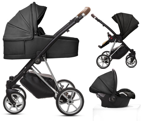 TPFLiving 3in1 Kinderwagen Royal Kunstleder