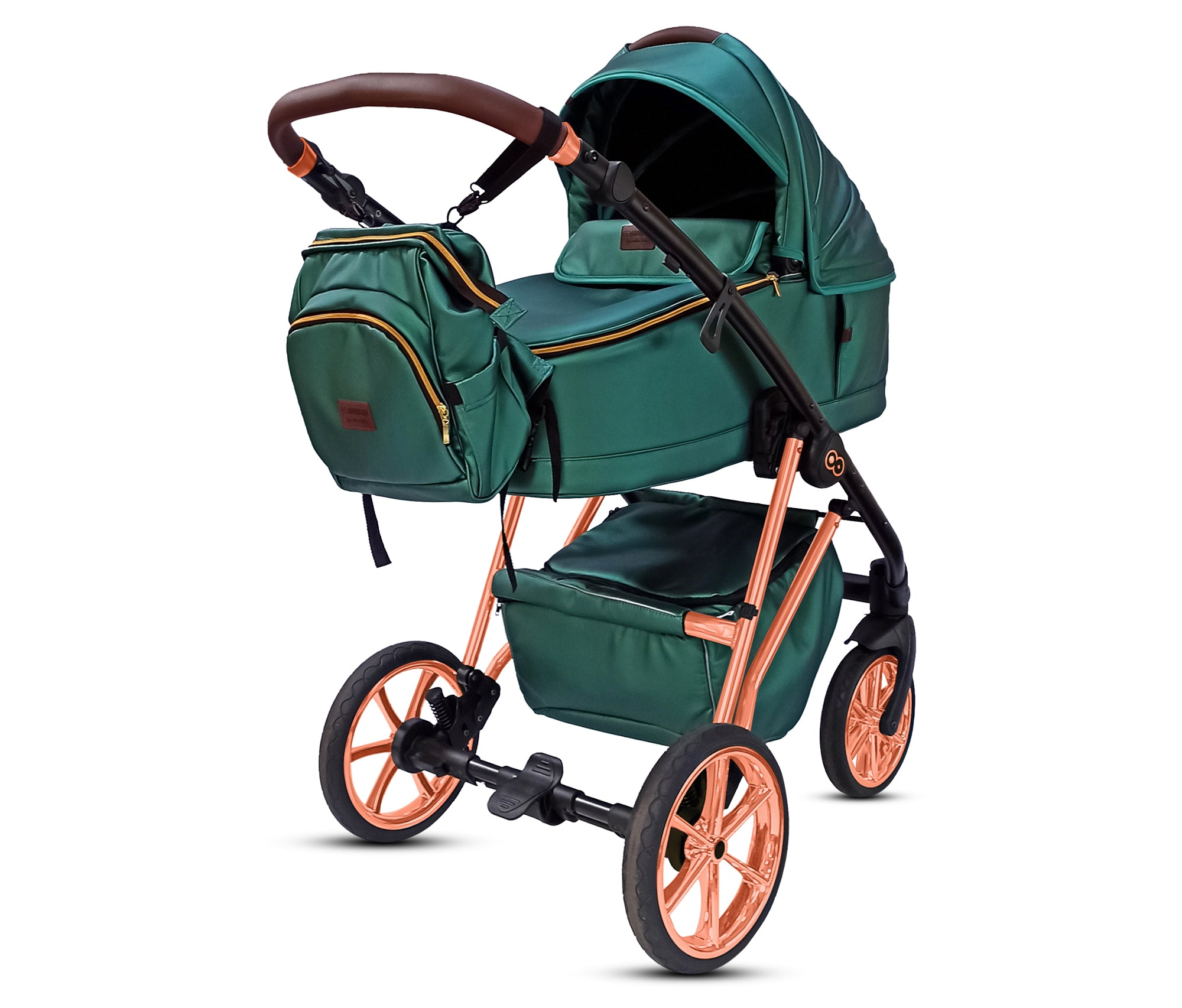 TPFLiving 3in1 Kinderwagen Royal Kunstleder