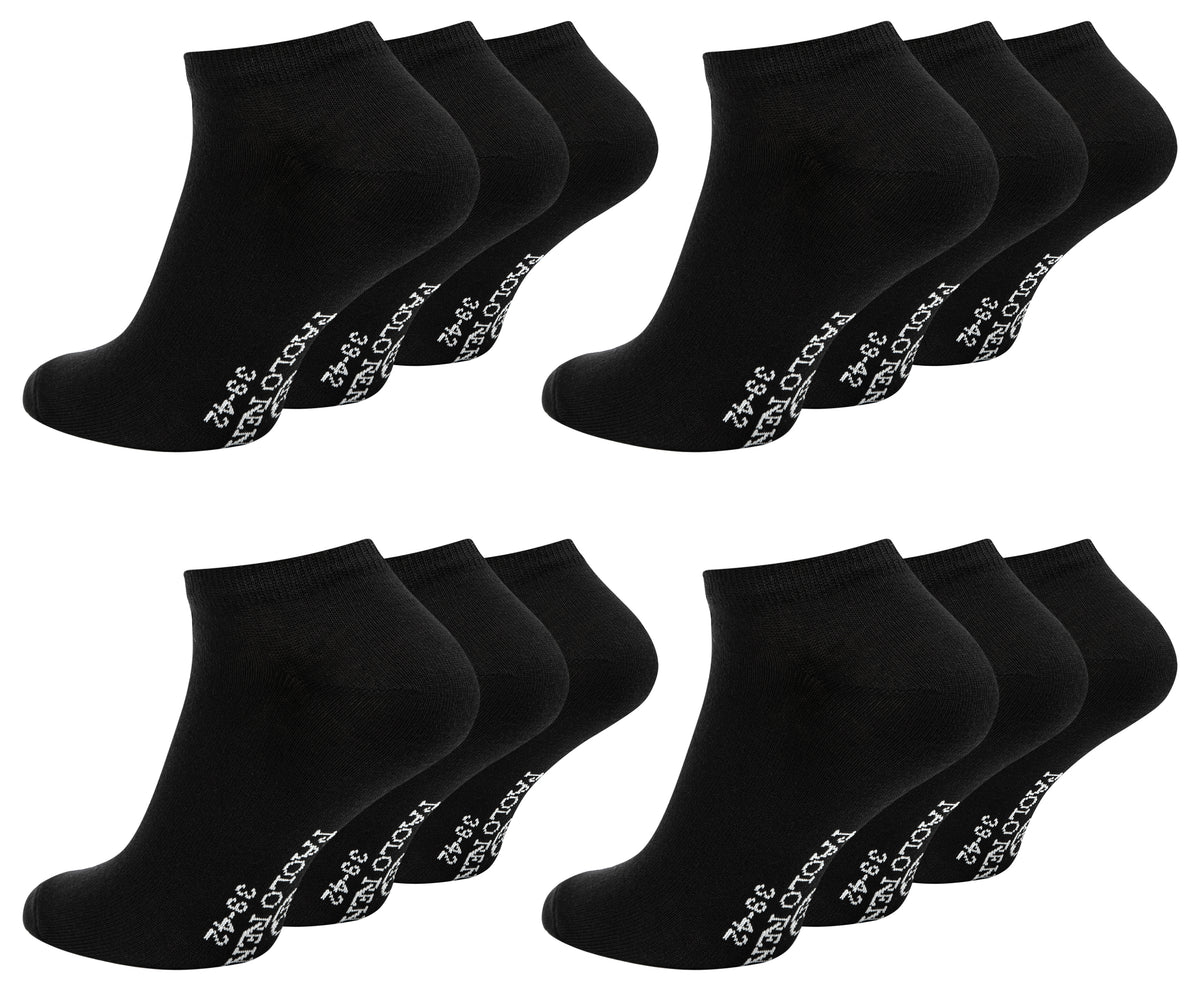 Paolo Renzo® Unisex Sneaker Baumwolle 3/6/12/18 oder 36 Paar - Größen 35/38, 39/42 und 43/46