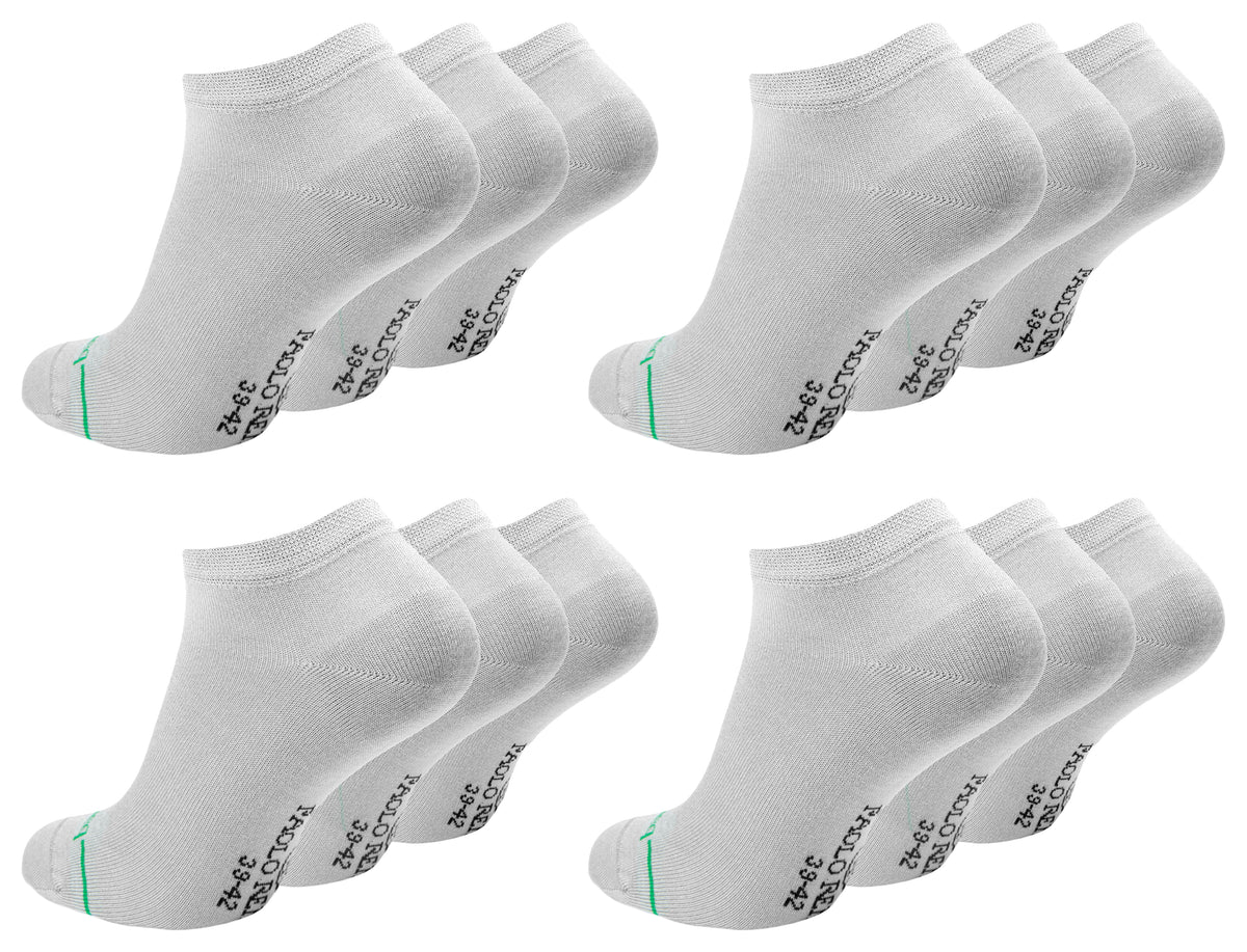 Paolo Renzo® Unisex Bambus Sneaker 3/6/12/18 oder 36 Paar - Größen 35/38, 39/42 und 43/46