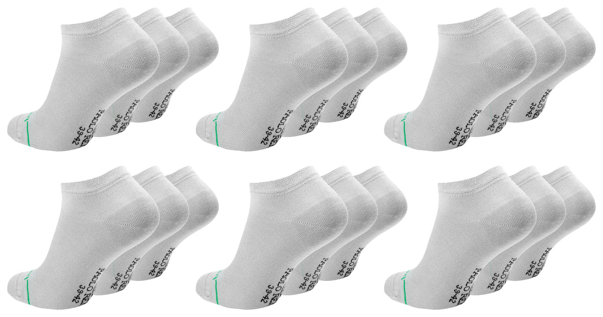 Paolo Renzo® Unisex Bambus Sneaker 3/6/12/18 oder 36 Paar - Größen 35/38, 39/42 und 43/46