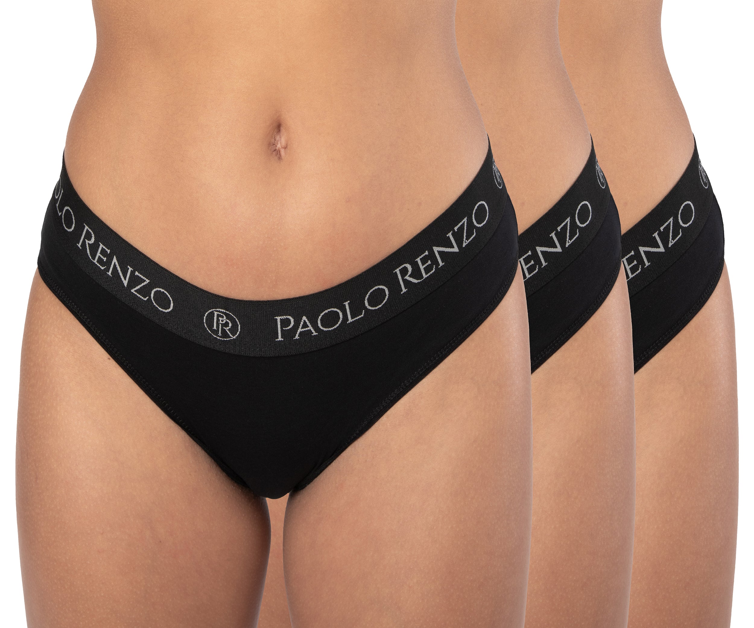 Paolo Renzo® Damen Baumwoll Slip SPORT LINE 3 oder 6 Paar - Größen S, M , L, XL