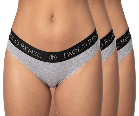 Paolo Renzo® Damen Baumwoll Slip SPORT LINE 3 oder 6 Paar - Größen S, M , L, XL