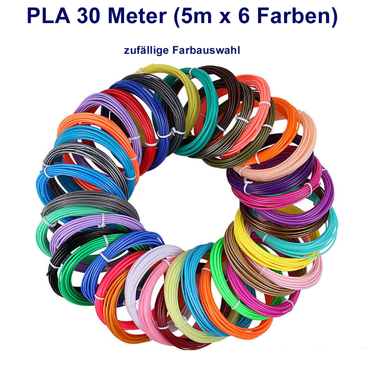 TPFNet PLA Filament für 3D Drucker-Stift - verschiedene Sets - zufällige Farben