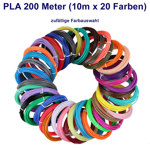 TPFNet PLA Filament für 3D Drucker-Stift - verschiedene Sets - zufällige Farben