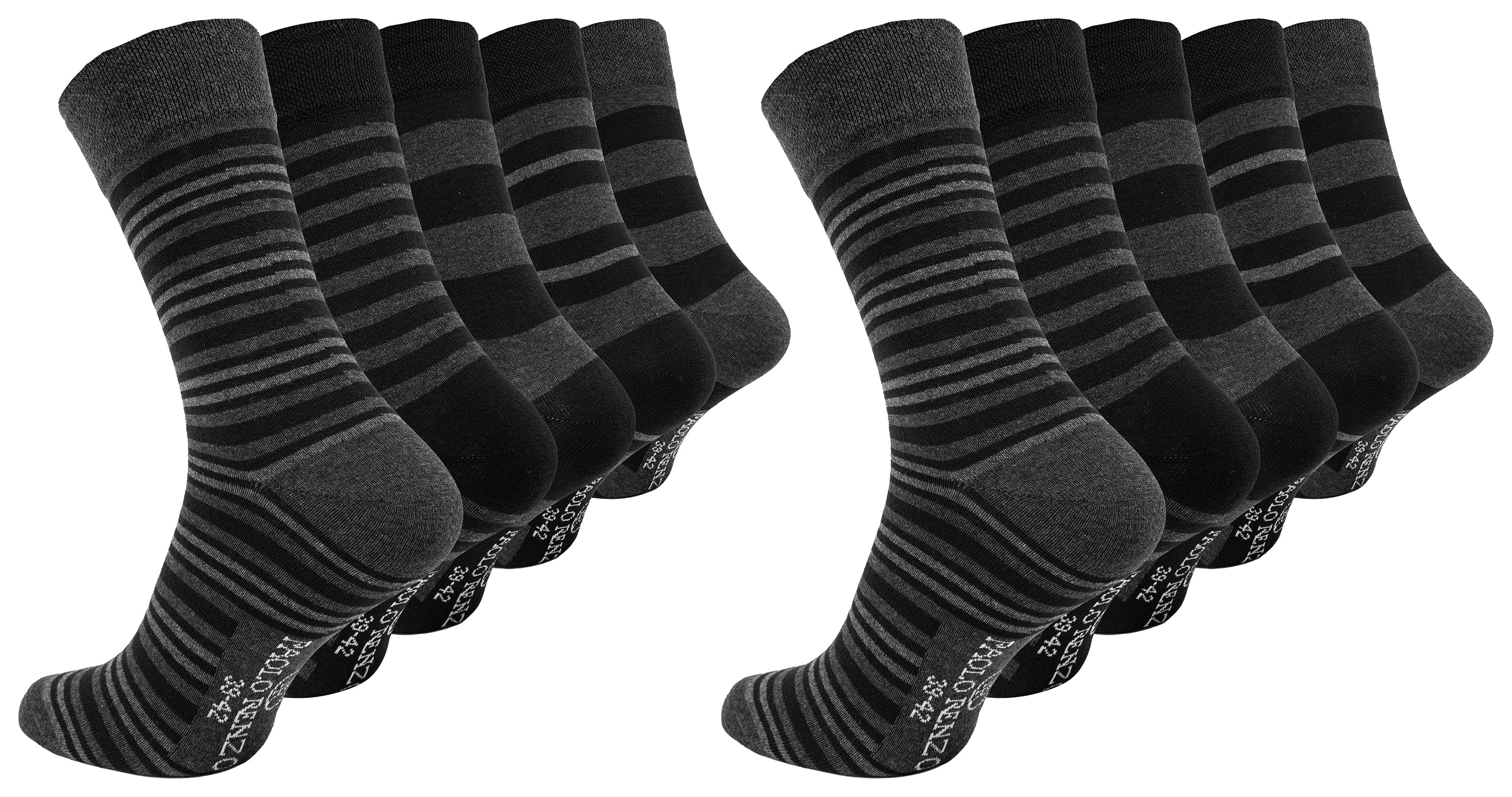 Paolo Renzo® Business Socke gemustert 5/10 oder 15 Paar - Größen 39/42 und 43/46