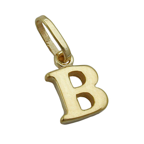 Paolo Renzo Buchstabenanhänger A-Z - 8x6,5mm glänzend 375er Gelbgold