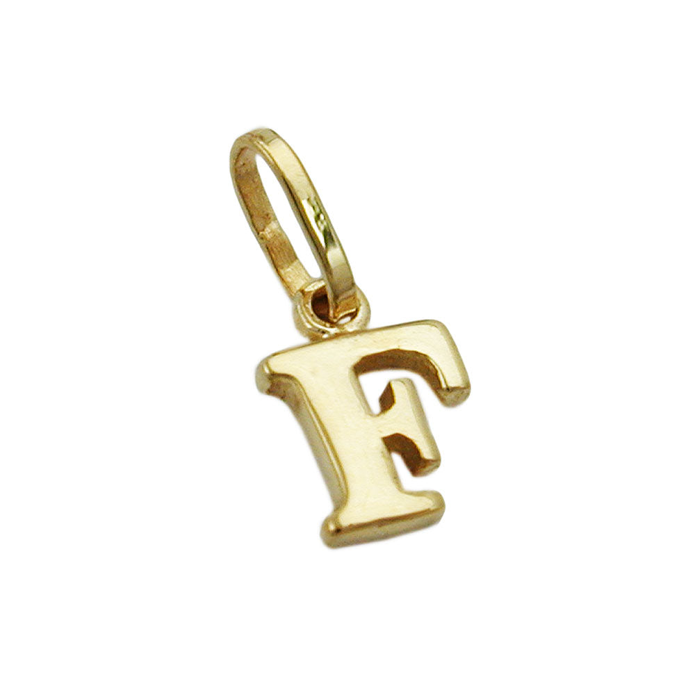 Paolo Renzo Buchstabenanhänger A-Z - 8x6,5mm glänzend 375er Gelbgold