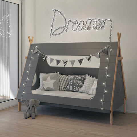 TPFLiving Kinderbett Fryak in Form eines Tipis, inkl. Lattenrost