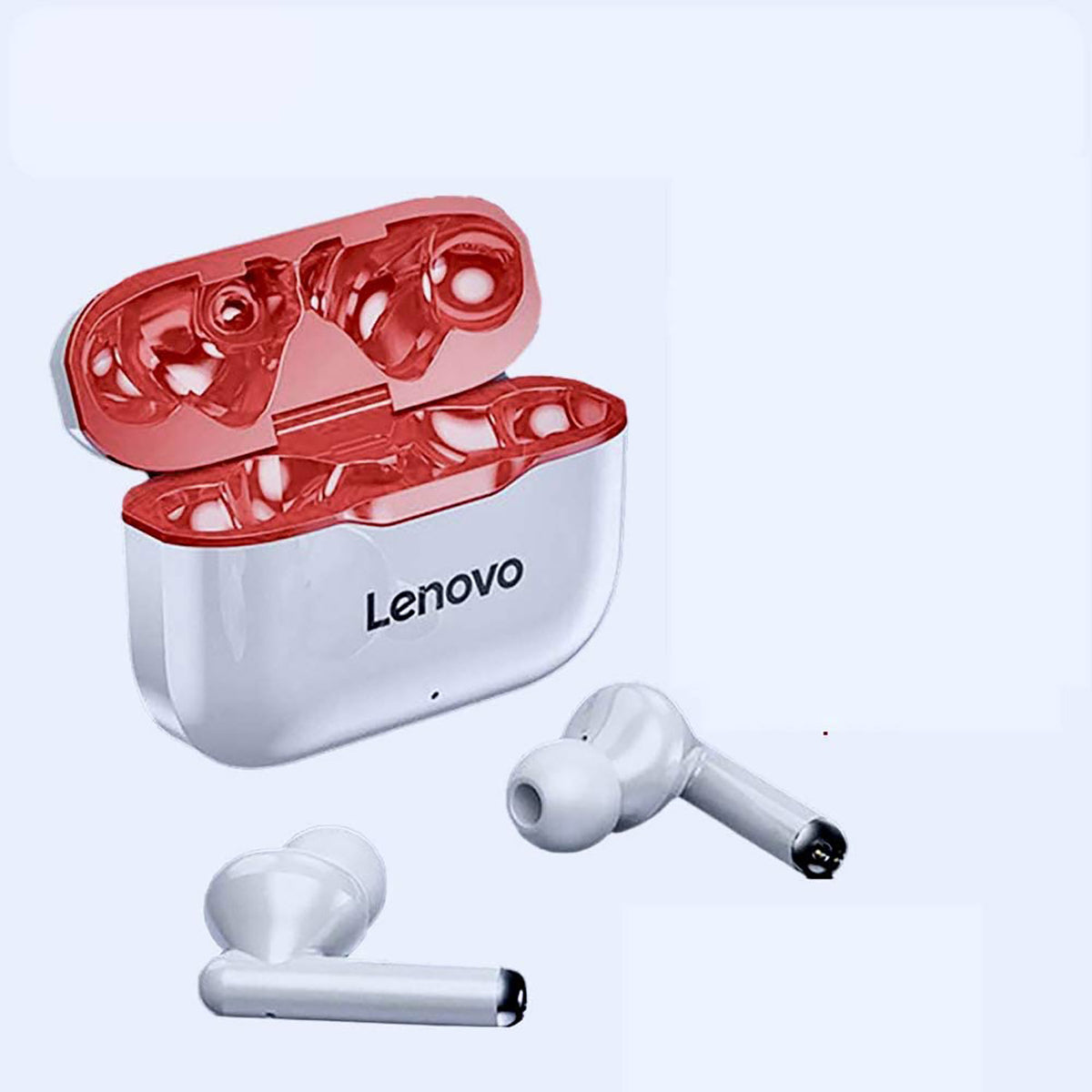 Lenovo LP1 Bluetooth headphones white with red trim