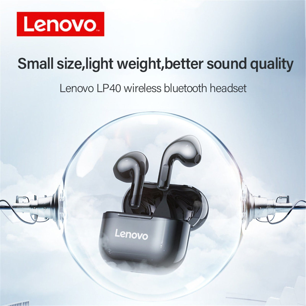 Lenovo LP40 Bluetooth headphones Black
