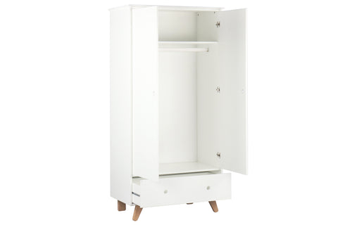 TPFLiving Kleiderschrank Lund 2 Türen, 1 Schublade