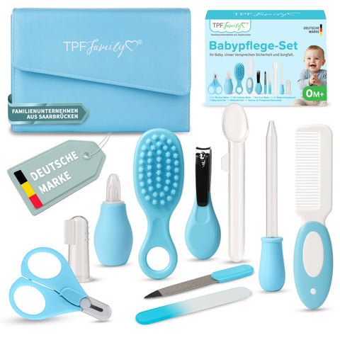 TPFFamily Baby Pflegeset Neugeborene – 10-teiliges Set mit hochwertiger Baby-Erstausstattung