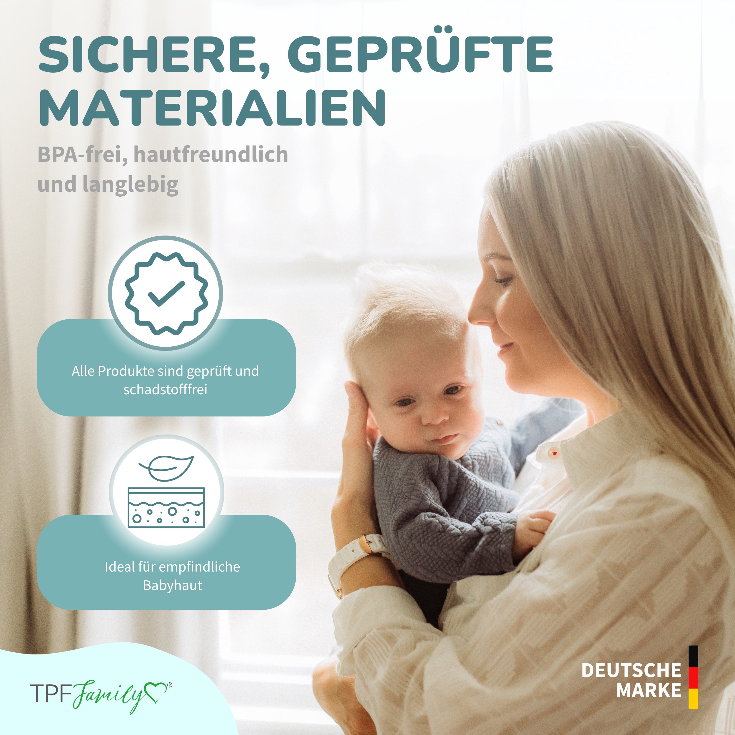 TPFFamily Baby Pflegeset Neugeborene – 10-teiliges Set mit hochwertiger Baby-Erstausstattung