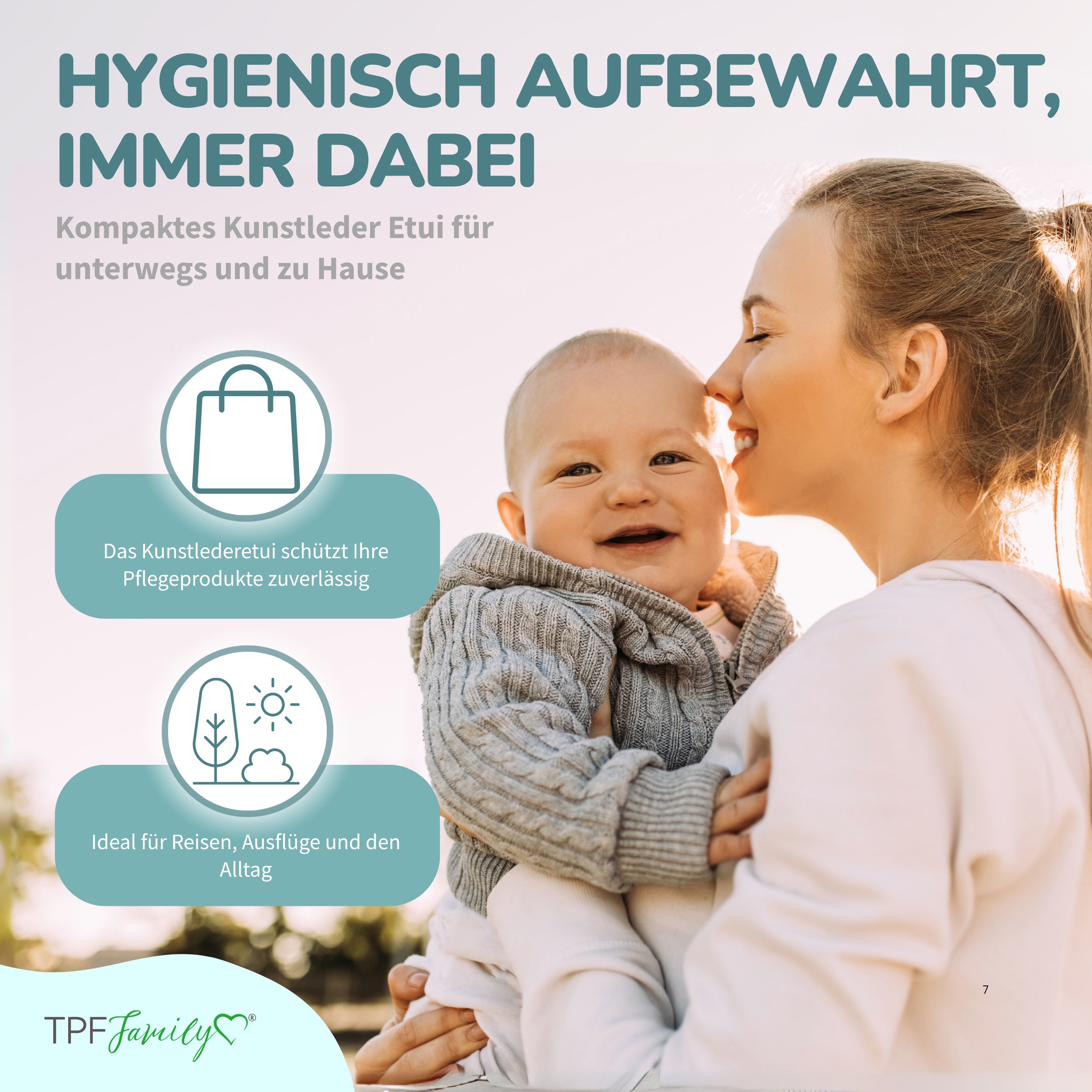 TPFFamily Baby Pflegeset Neugeborene – 10-teiliges Set mit hochwertiger Baby-Erstausstattung